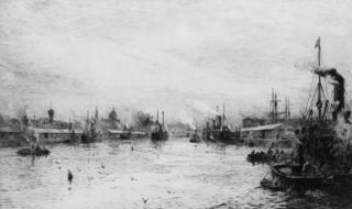 William Lionel Wyllie, R.A. - The Clyde at Govan
