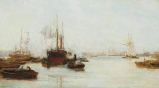 William Lionel Wyllie, R.A. - The Pool of London