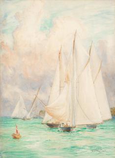 William Lionel Wyllie, R.A. - \'The Start\'