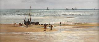 William Lionel Wyllie, R.A. - Unloading the catch