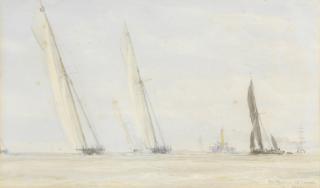 William Lionel Wyllie, RA - Britannia and Iverna