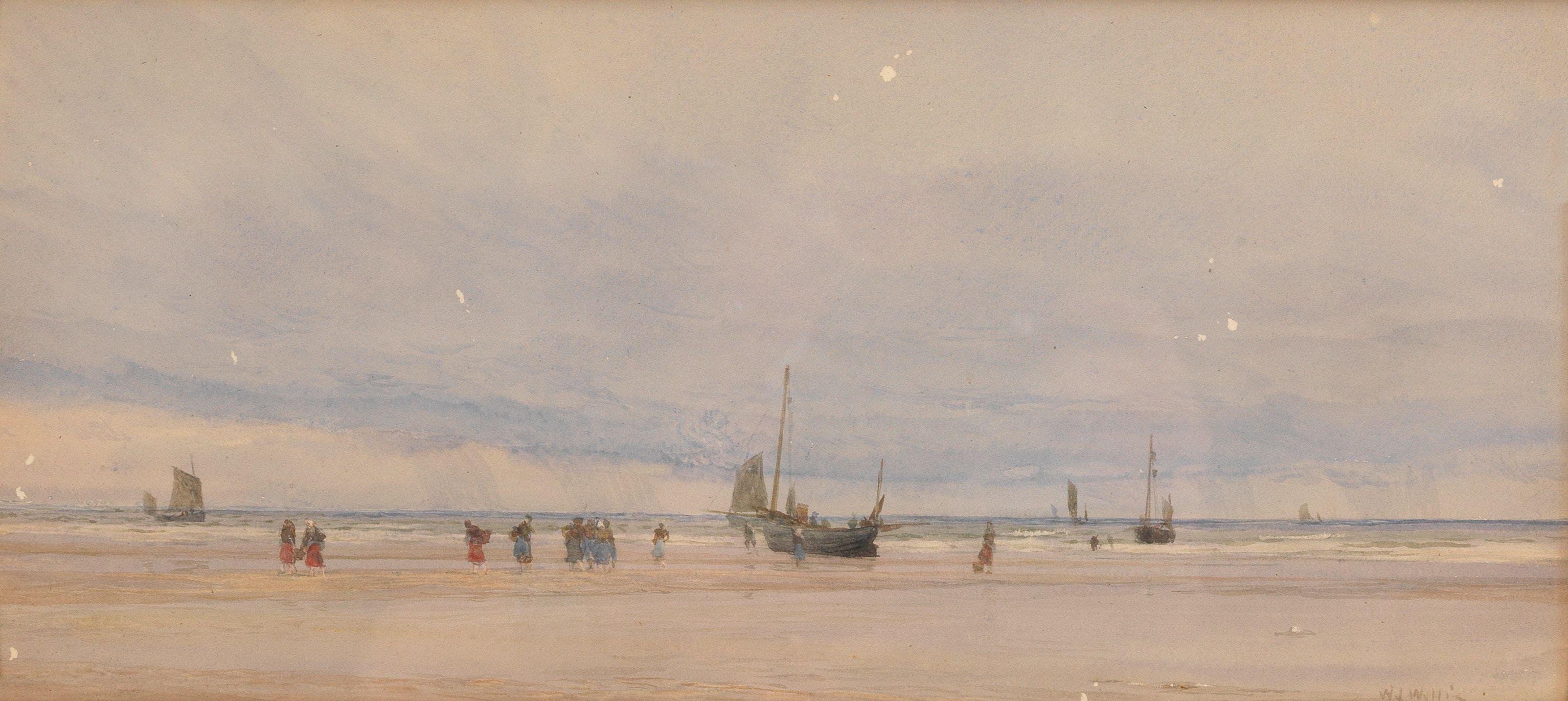William Lionel Wyllie, RA - Fisherfolk on a beach
