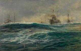William Lionel Wyllie, RA - HMS Shannon and the Second Battle Squadron