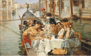 William Logsdail - A Venetian Al Fresco
