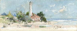 William Louis Sonntag, Jr. - Lighthouse on shore