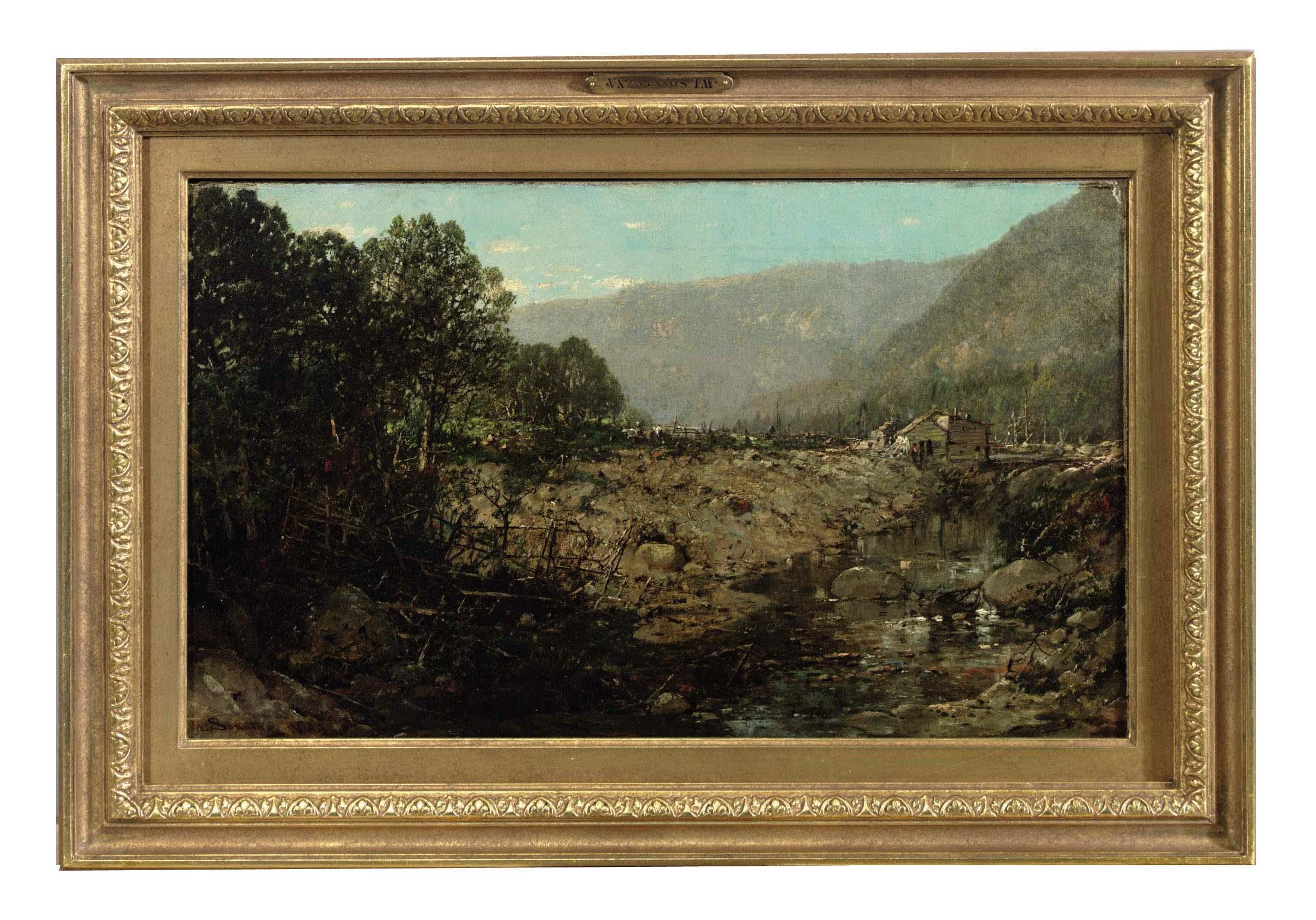 William Louis Sonntag - A rocky river landscape