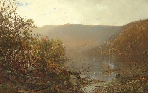 William Louis Sonntag - Fishing in the Adirondacks