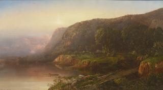 William Louis Sonntag - Mountain Scene On The Ohio River