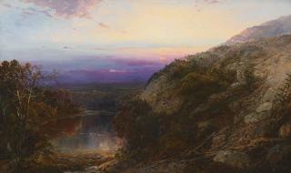 William Louis Sonntag - Sunset On The Hudson