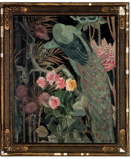William MacDonald - Peacock and Roses