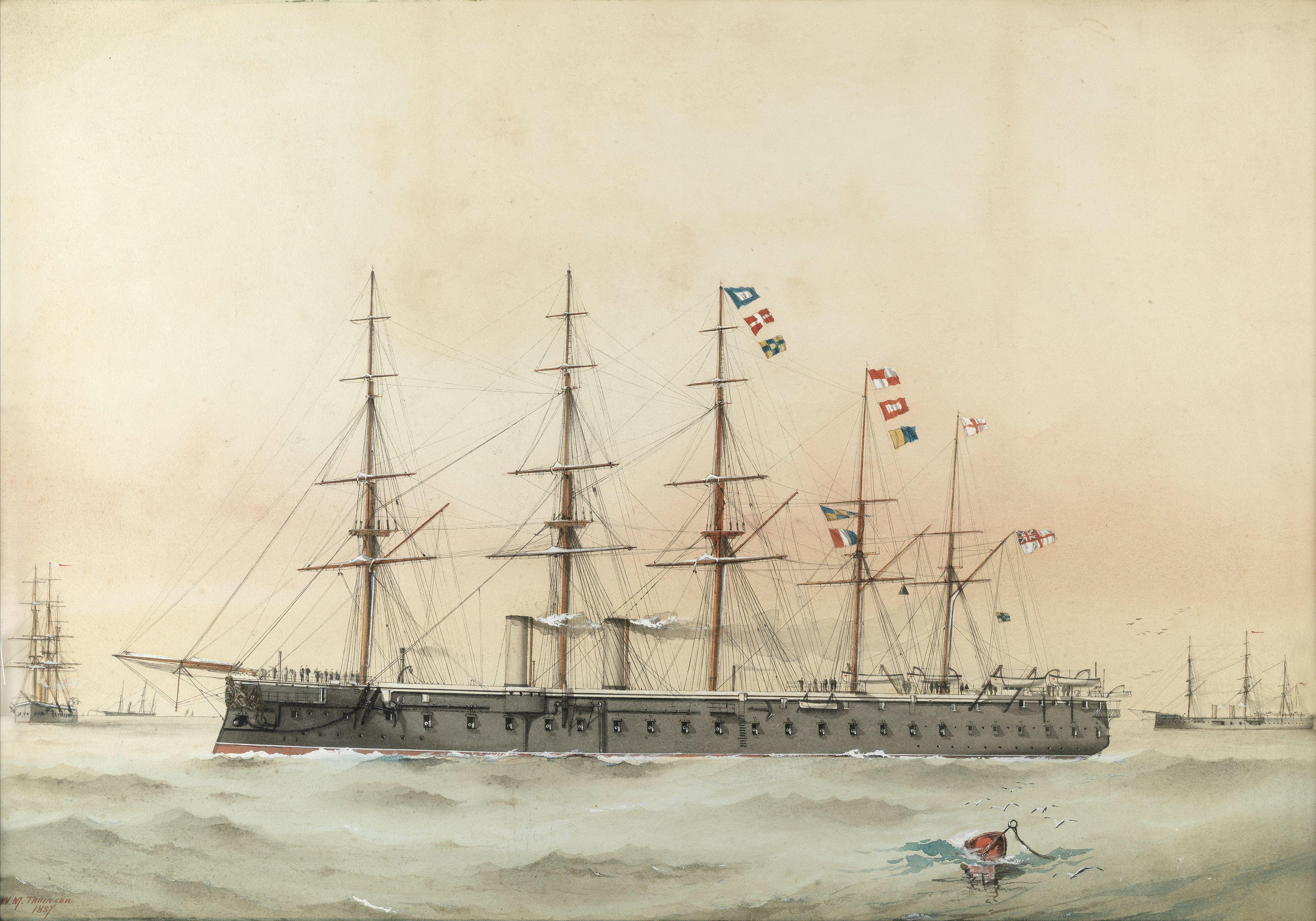 William Mackenzie Thomson - The Minotaur-class armoured frigate HMS Minotaur, launched 1863