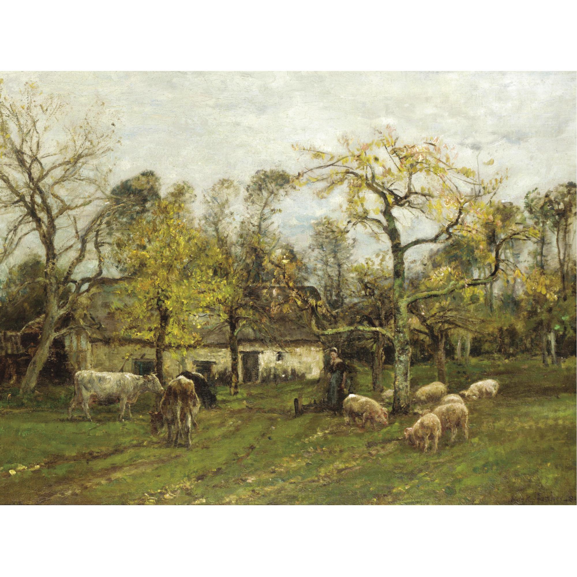 William Mark Fisher R.A. - A Sussex Farmstead