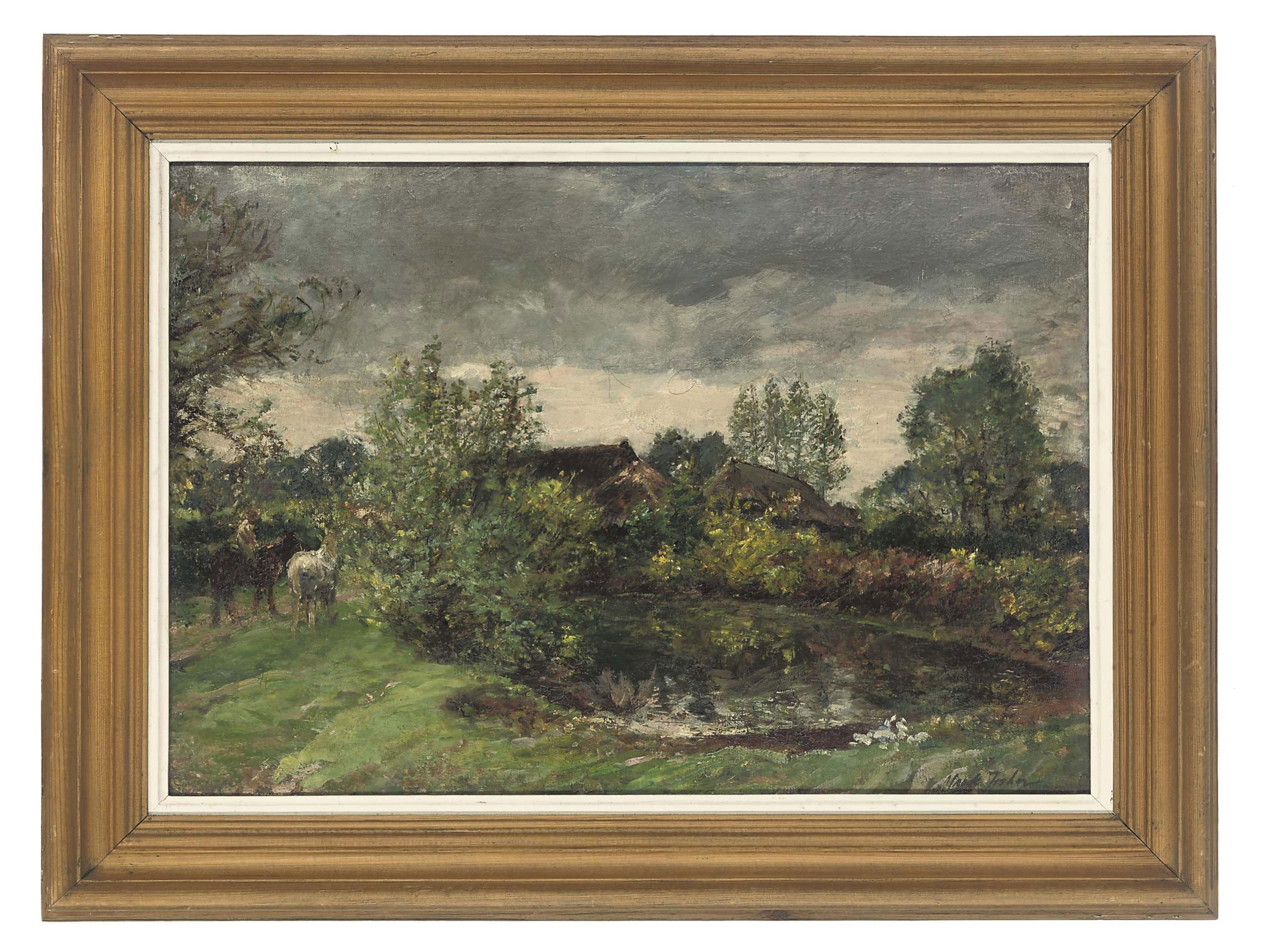 William Mark Fisher, R.A. - The farm pond