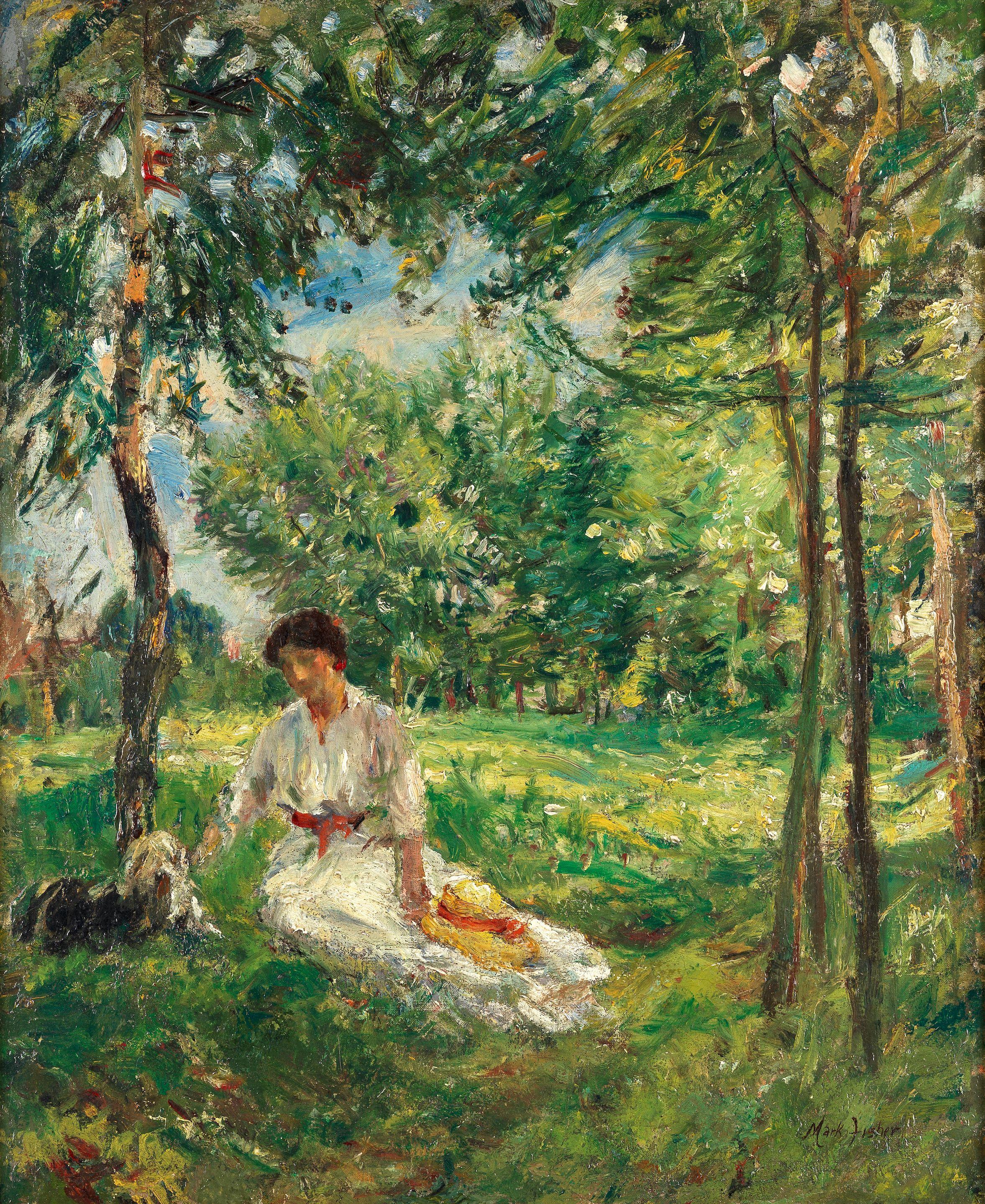 William Mark Fisher, RA - Summer in the park