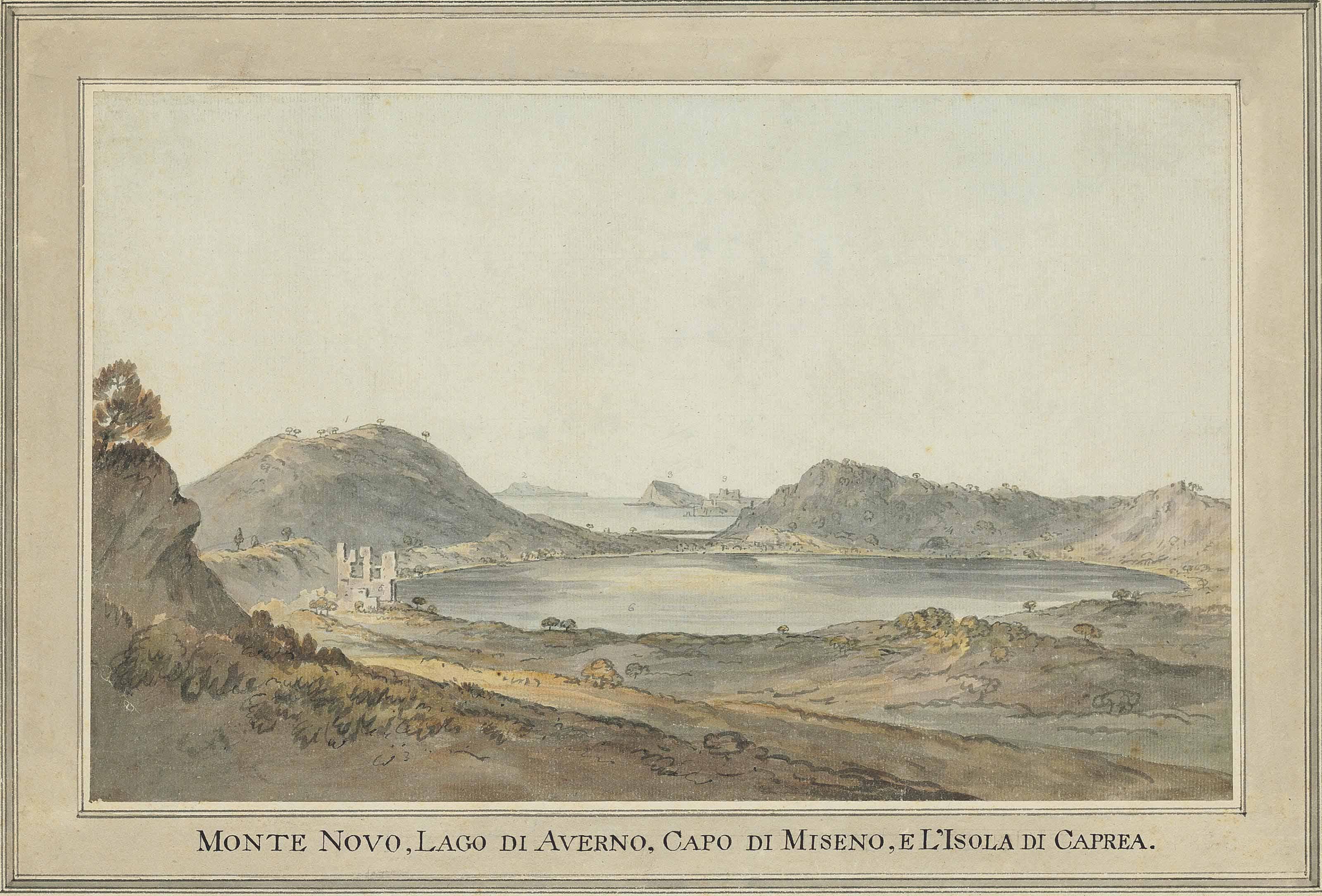 William Marlow, A.R.A. - Lake Avernus, Looking Towards Capri
