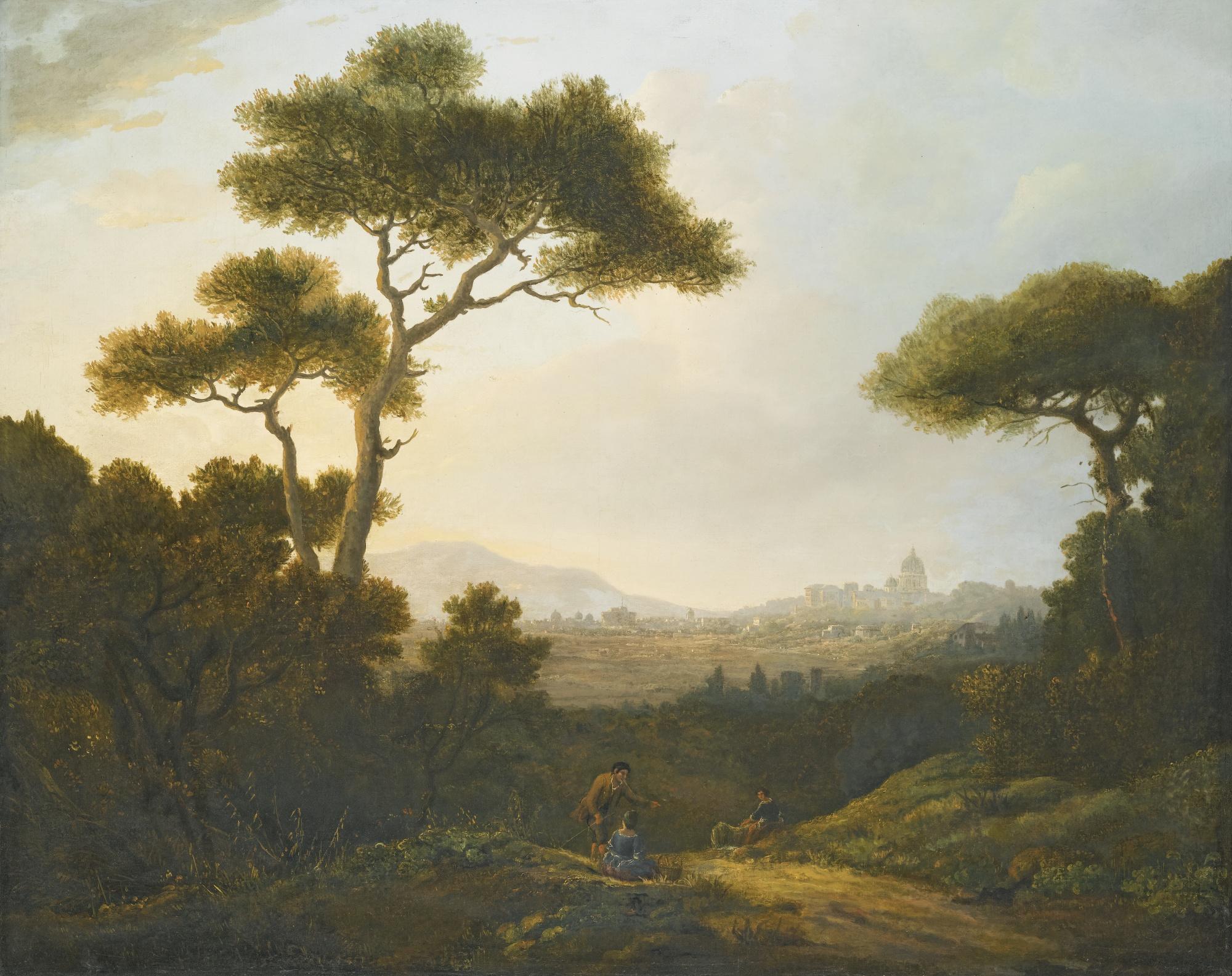 William Marlow - A Distant View Of Rome From The North