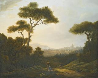 William Marlow - A Distant View Of Rome From The North