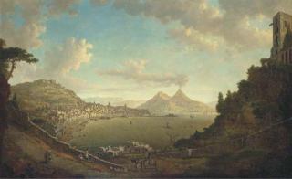 William Marlow - An Extensive View of The Bay of Naples From Pausilipo, With Vesuvius Beyond