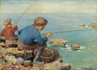 William Marshall Brown, R.S.A., R.S.W. - Boys fishing