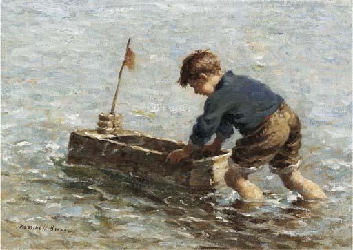 William Marshall Brown, R.S.A., R.S.W. - The motor boat