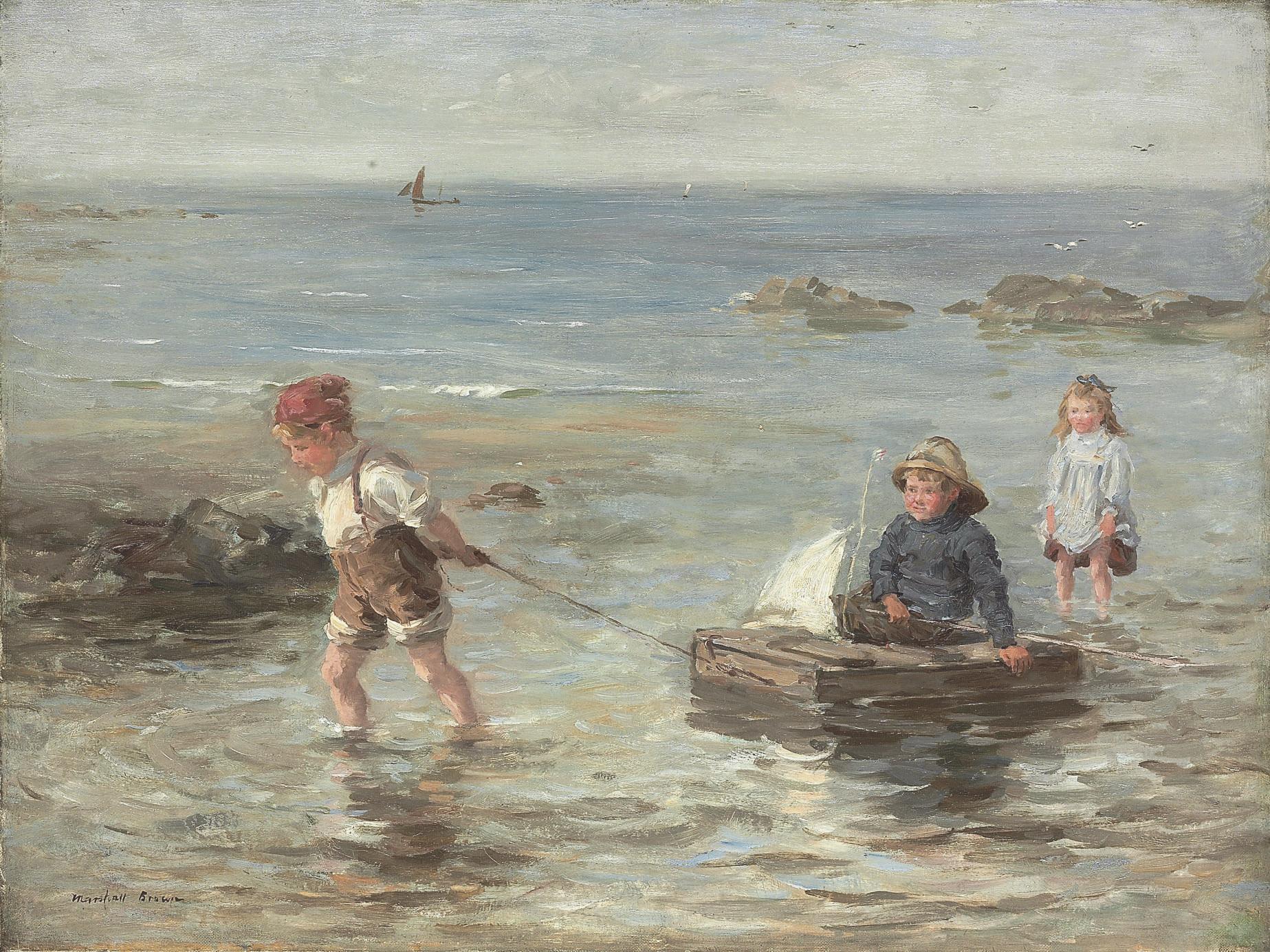 William Marshall Brown - At the water\'s edge