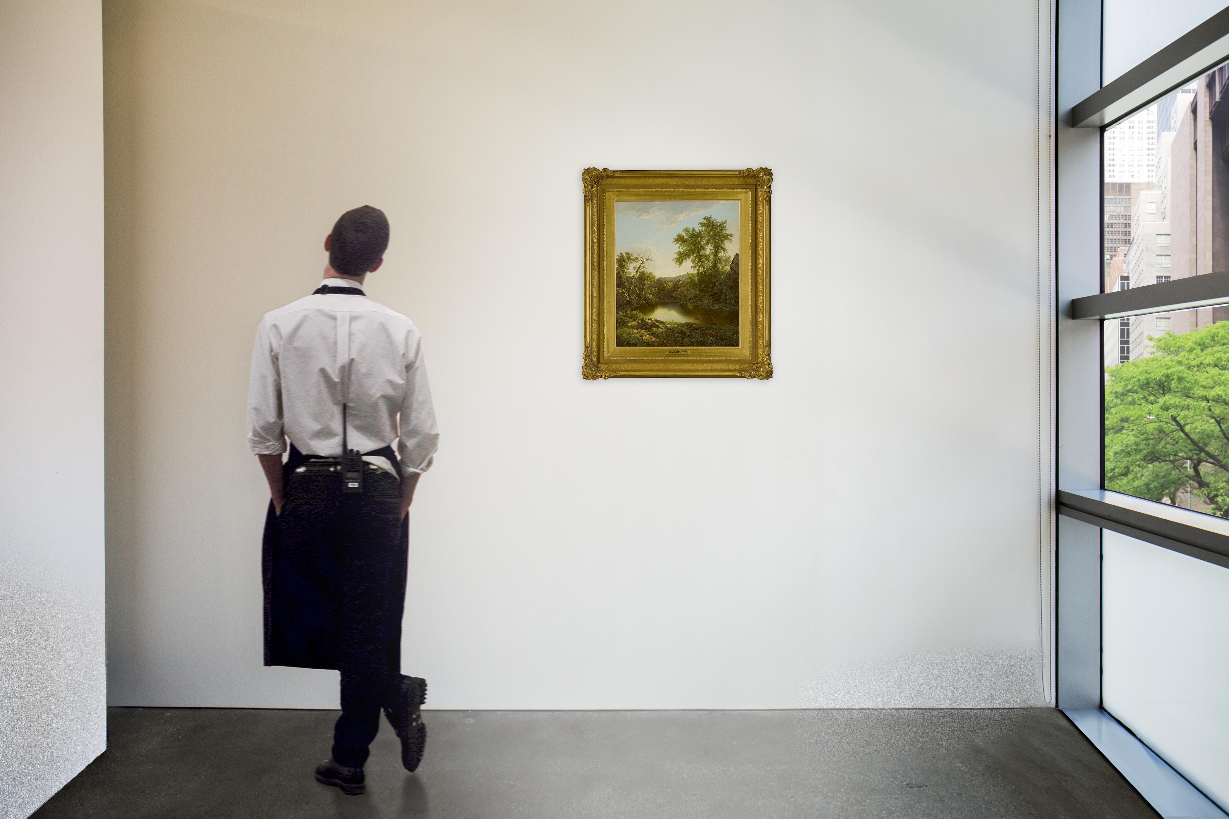 William Mason Brown - Fishermen By A Mountain Lake