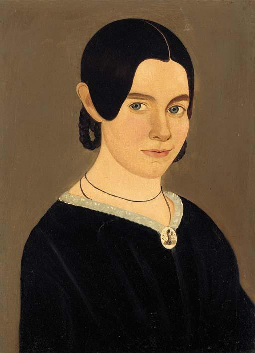 William Matthew Prior - Portrait of a Young Girl with Mourning Brooch