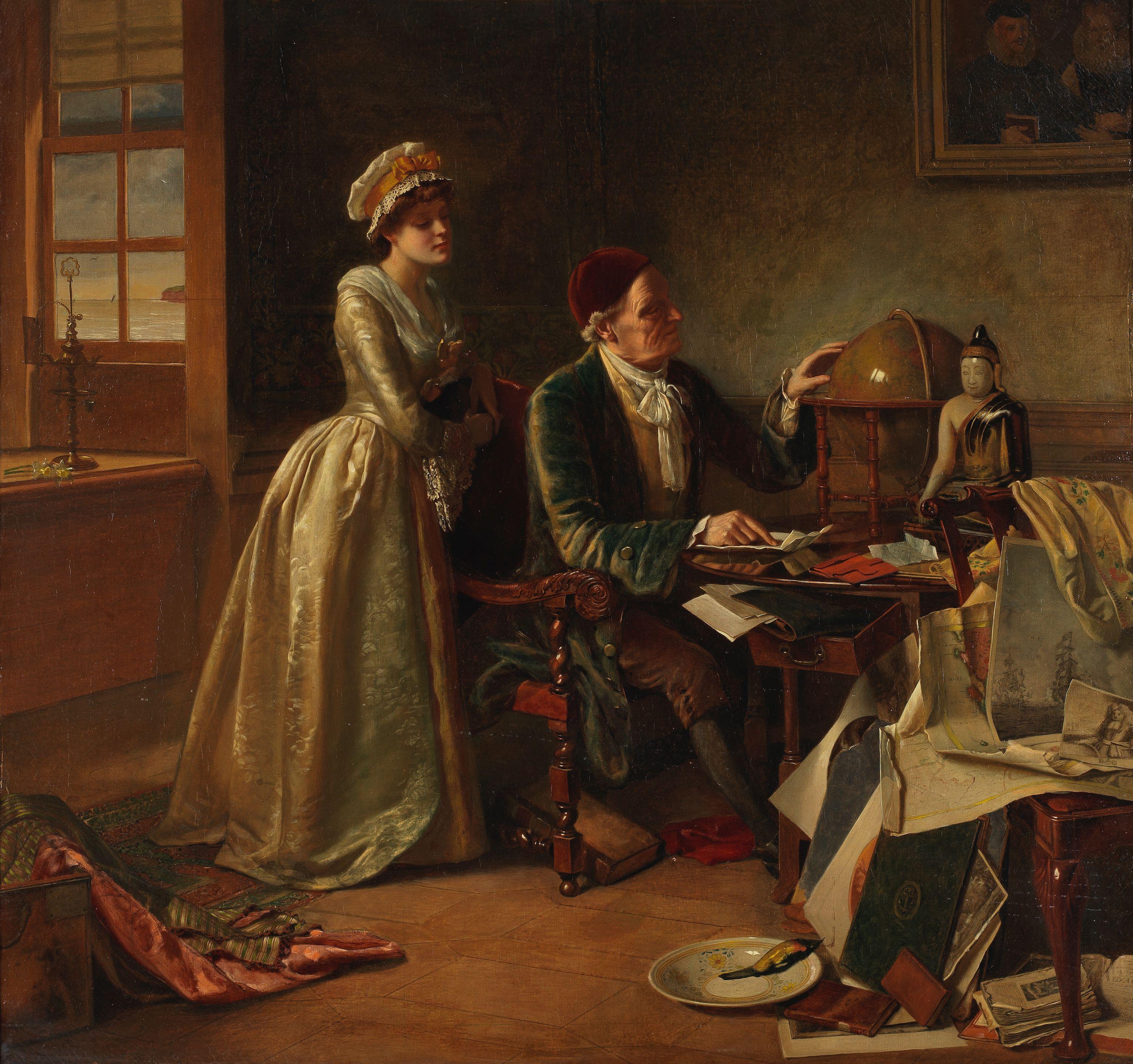 William Maw Egley - Tracing the ship\'s course