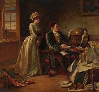 William Maw Egley - Tracing the ship\'s course