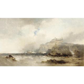 William Mcalpine - Stranded Ship In Stormy Seas