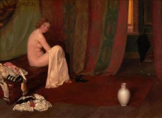 William McGregor Paxton - Model In the Artist\'s Studio