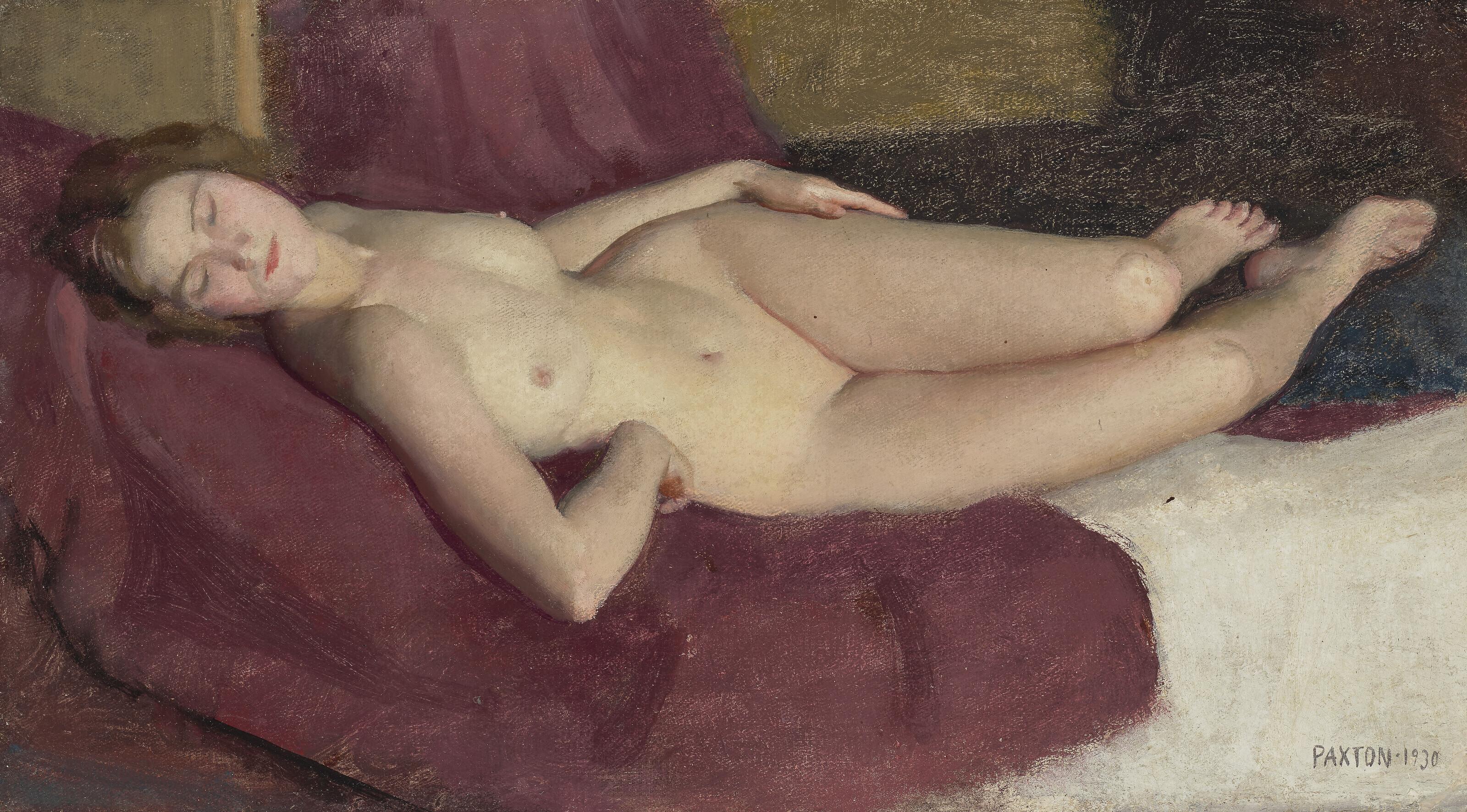 William Mcgregor Paxton - Reclining Nude