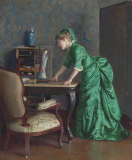 William Mcgregor Paxton - The Green Dress