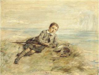William Mctaggart, R.S.A., R.S.W. - Boy by seashore