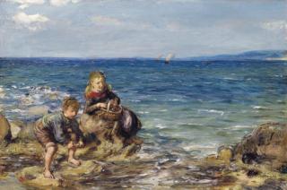 William Mctaggart, R.S.A., R.S.W. - Caught in the Tide