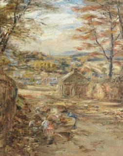 William McTaggart RSA RSW - Autumn Leaves Lasswade