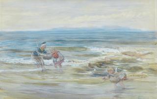 William McTaggart RSA RSW - Children on the shore