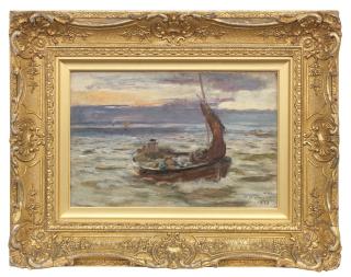 William McTaggart RSA RSW - Daybreak, Fishers Returning