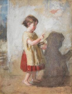 William Mctaggart RSA RSW - Lecturing a Shadow