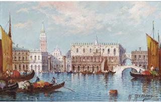 William Meadows - The Doge\'s Palace from the Bacino