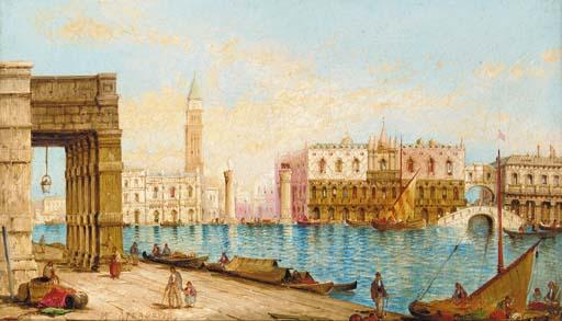 William Meadows - The Doge\'s Palace from the Dogana, Venice