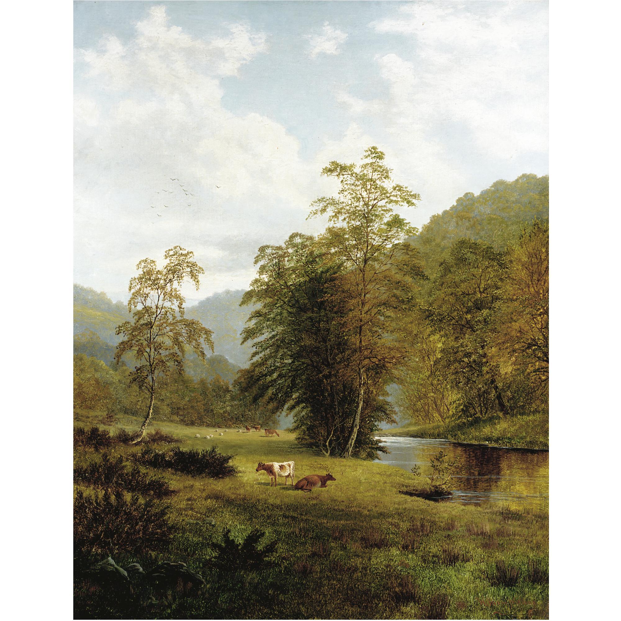 William Mellor - Cattle By A River