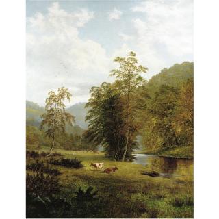 William Mellor - Cattle By A River
