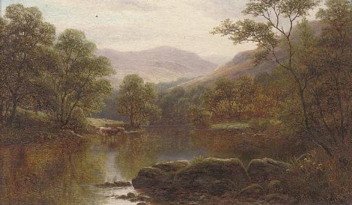 William Mellor - Cattle Watering On The Conway, North Wales
