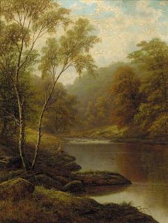 William Mellor - Falls on the Llugwy, North Wales; and On the Wharf, Bolton Woods, Yorkshire