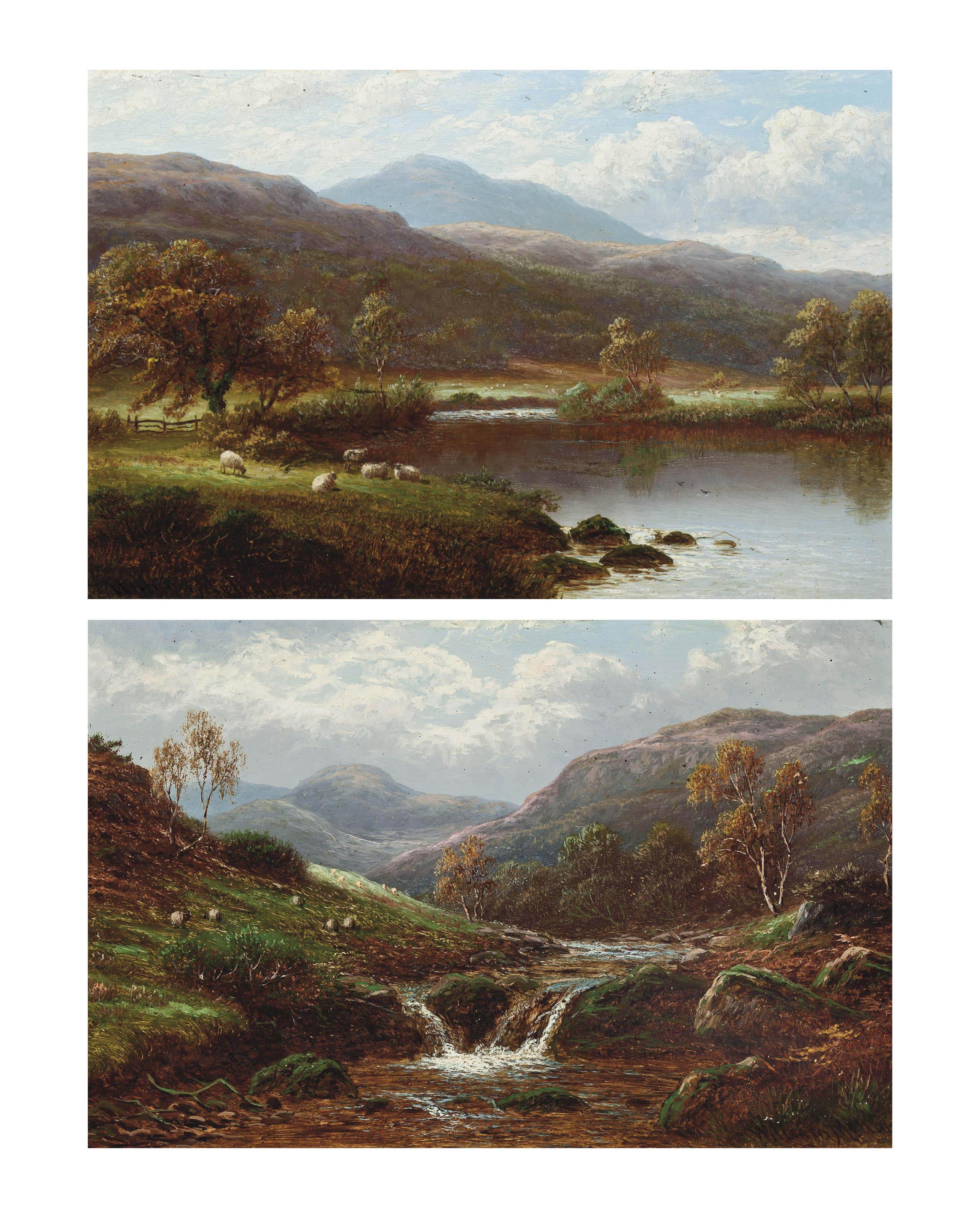 William Mellor - On the Lledr, North Wales; and View in Borrowdale, Cumberland