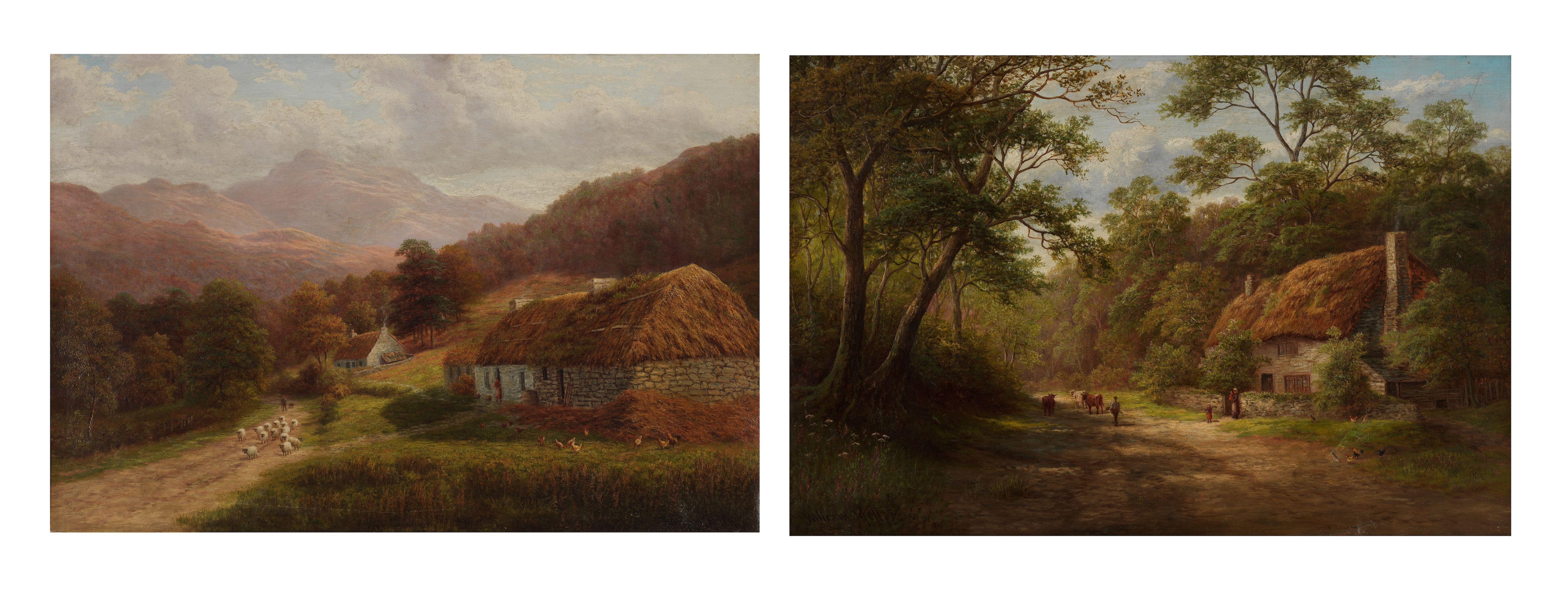 William Mellor - Returning home; Herding the sheep, a pair