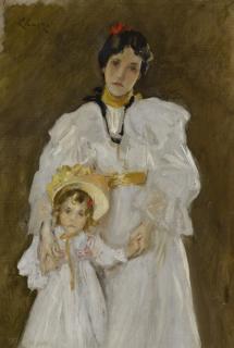 William Merritt Chase - Double Portrait: A Sketch (Sketch For The Portrait Of Mother And Child)
