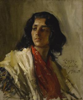 William Merritt Chase - Portrait Of A Spanish Girl