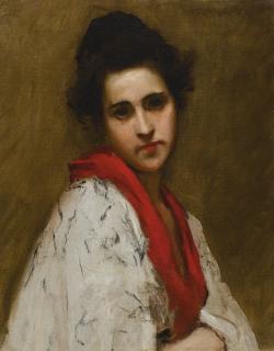 William Merritt Chase - Portrait Of A Woman (Lady In Kimono)